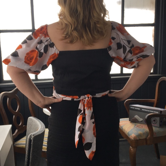 Handmade Wrap Blouse Tie  in Back 12-14 - Picture 2 of 2